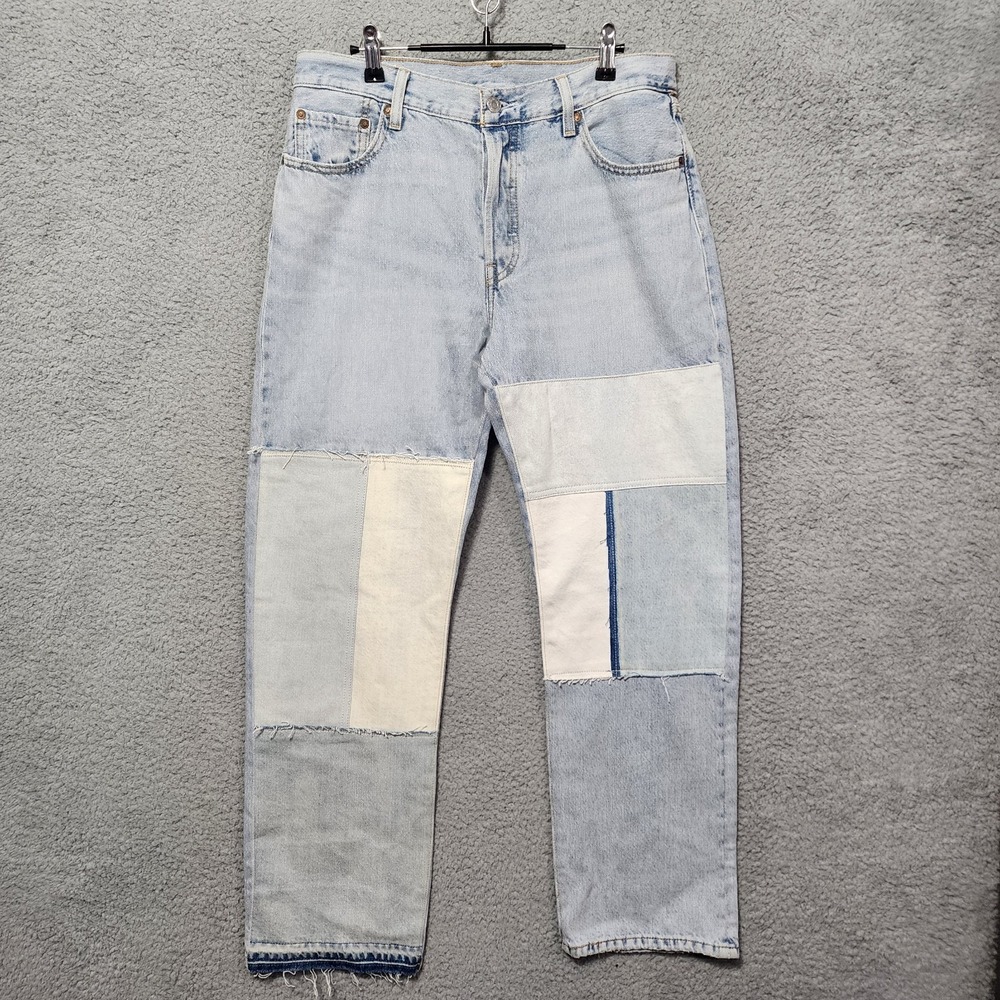 Levis Womens 501 90s Freehand Folk Jeans Colorblock Button Fly 29x30‎